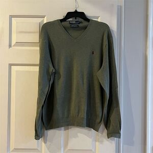 Polo Ralph Lauren Men's V-Neck Pullover Sweater Green XL